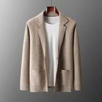 Merino Wool Knit Blazer Cardigan for Men | Office and Casual Wear