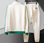 Contrast Stripe Track Jacket and Jogger Set for Men | Activewear