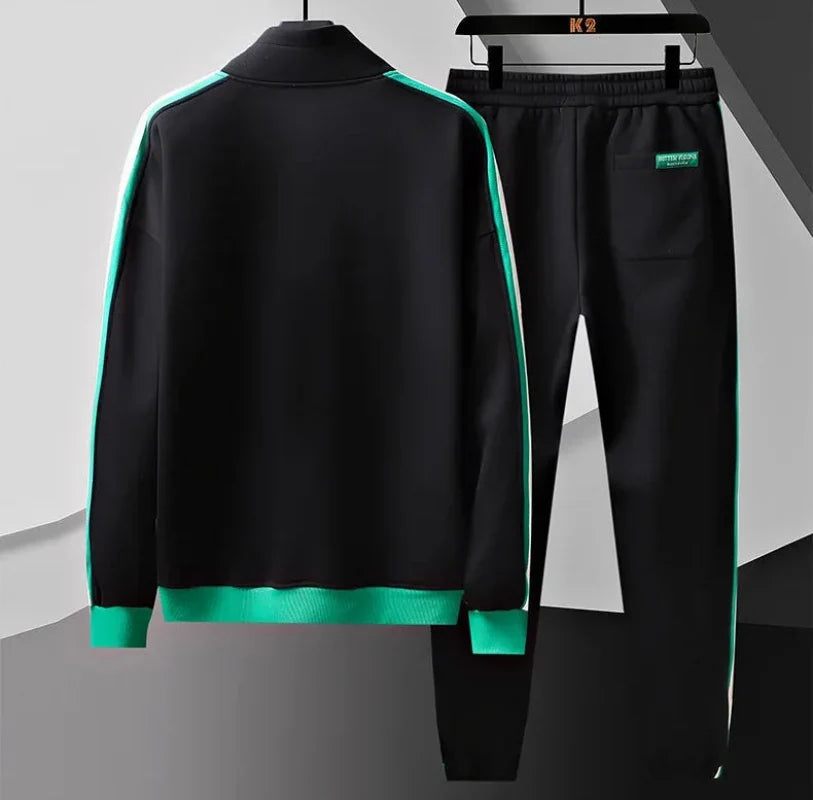 Contrast Stripe Track Jacket and Jogger Set for Men | Activewear