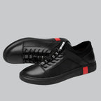 Perforated Leather Low Top Sneakers for Men | Summer Wear