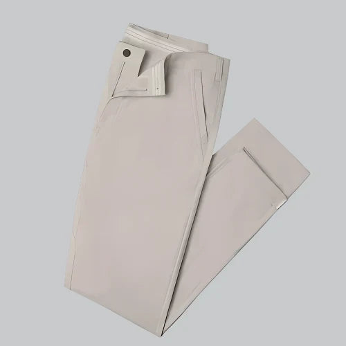 Dirt Repellent Slim Fit Stretch Trousers for Men | Office and Outdoor Wear