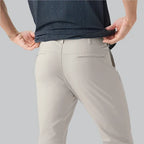 Dirt Repellent Slim Fit Stretch Trousers for Men | Office and Outdoor Wear