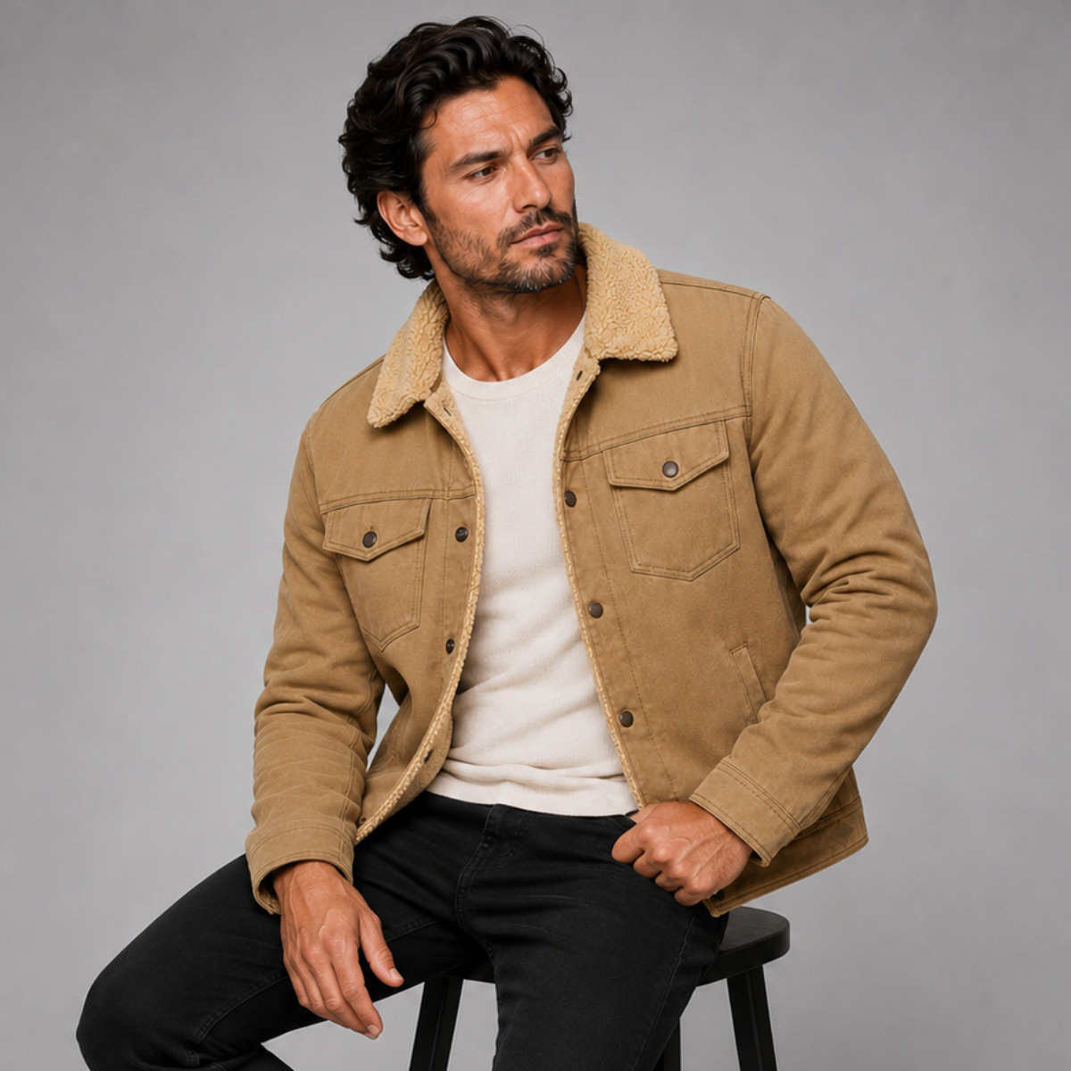 Men's Fleece Lined Outdoor Jacket | Modern & Warm