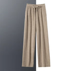 Pure Cashmere Knit Straight Leg Trousers for Men | Autumn and Winter Wear
