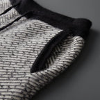 Merino Wool Jacquard Knit Trousers for Men | Autumn and Winter Wear