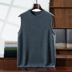 Pure Cashmere Knit Sweater Vest for Men | Autumn and Winter Layering