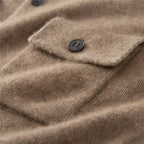 Pure Cashmere Polo Collar Button Cardigan for Men | Business and Casual Wear