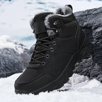 Fleece Lined High Top Winter Hiking Boots for Men | Snow and Trail Use