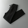 Wool Cashmere Wide Leg Knit Trousers for Men | Cold Weather Wear