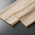 Wool Cashmere Wide Leg Knit Trousers for Men | Cold Weather Wear